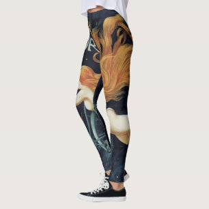 Leggings Ciclos de gladiador, Art Nouveau victoriano vintag