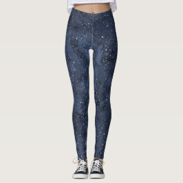Leggings Cielo acuático nocturno estrellado