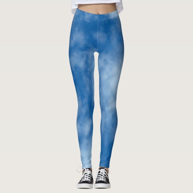 Leggings Cielo azul con fotografía de la naturaleza de las  (Anverso)