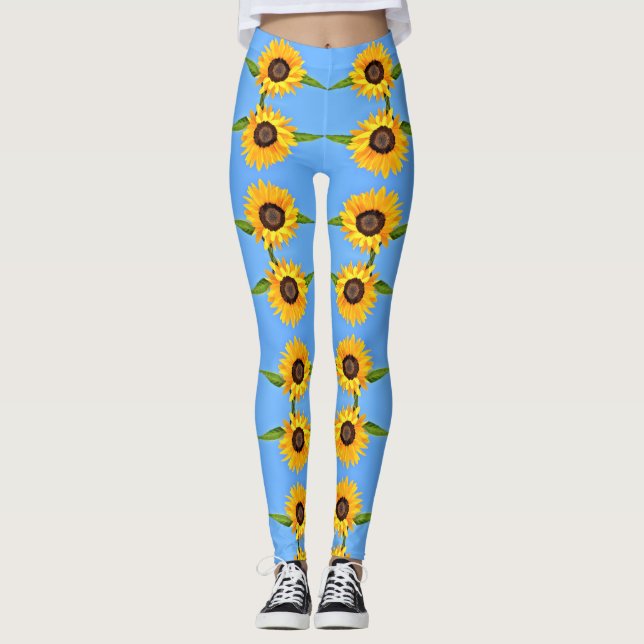 Leggings Cielo azul de las leyendas del girasol (Anverso)