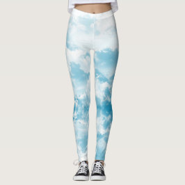 Leggings Cielo azul y nubes