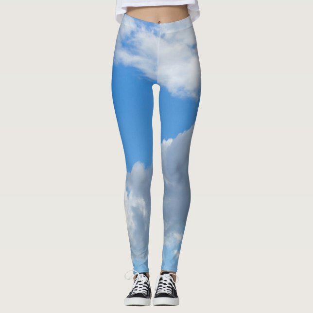 Leggings Cielo azul y nubes (Anverso)