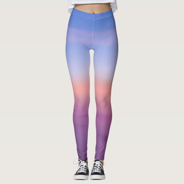 Leggings Cielo de la lavanda "Vivo-en" las polainas (Anverso)
