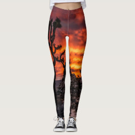 Leggings Cielo en llamas - piernas al atardecer