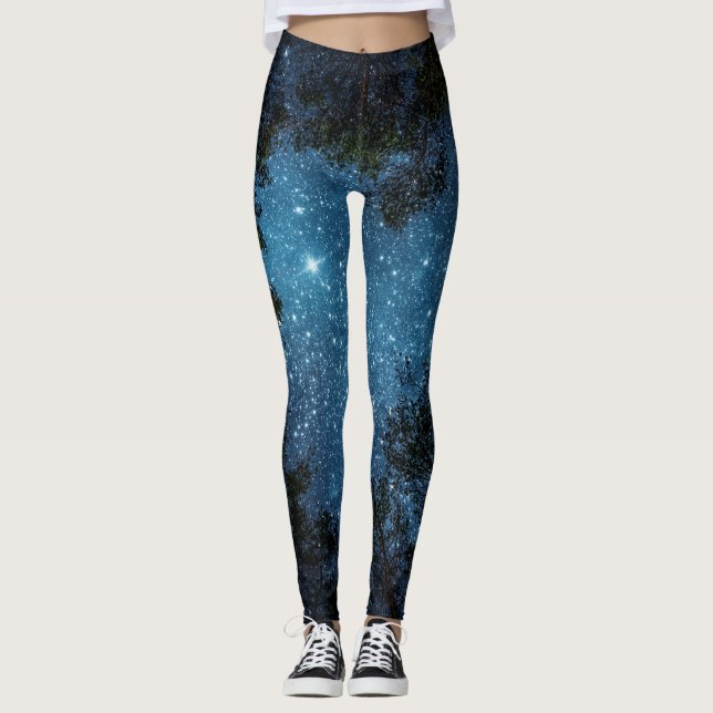 Leggings Cielo nocturno estrellado, Vía Láctea. (Anverso)