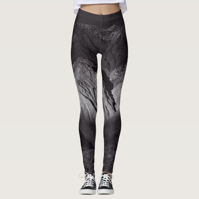 Leggings cielo nocturno negro y blanco (Anverso)