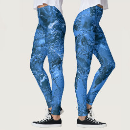 Leggings Cielo y Mar Azul Mármol
