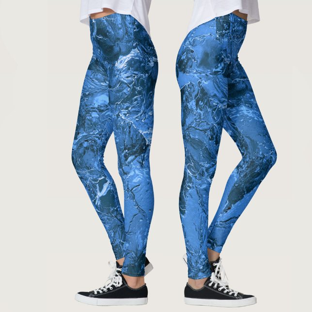 Leggings Cielo y Mar Azul Mármol (Subido por el creador)