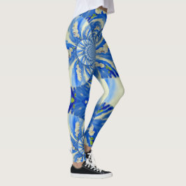 Leggings Cielos azules y orquídeas blancas románticos