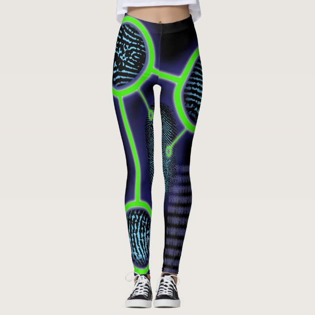 Leggings Ciencia de Identificación de Huellas Dactilares (Anverso)