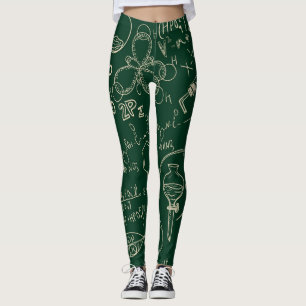 Leggings Ciencia, química, patrón de laboratorio vintage