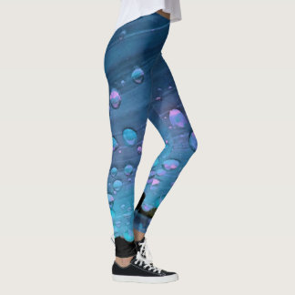 Leggings Cierre de las gotas de lluvia, azul espacial 2