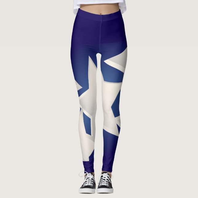 Leggings Cinco estrellas blancas (Anverso)