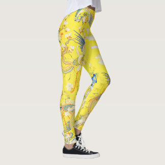 Leggings Cinco Fénix en Jardín Floral Amarilla China