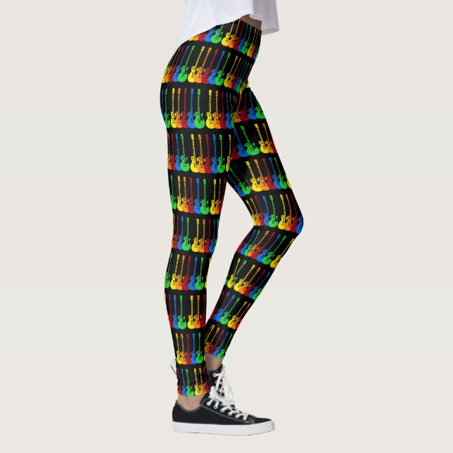 Leggings Cinco guitarras eléctricas coloridas (Derecha)