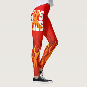 Leggings Cinta anaranjada de CRPS/de RSDS con las polainas