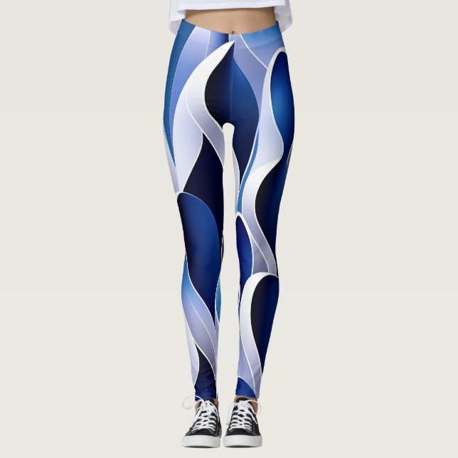 Leggings Cinta azul y blanca (Anverso)