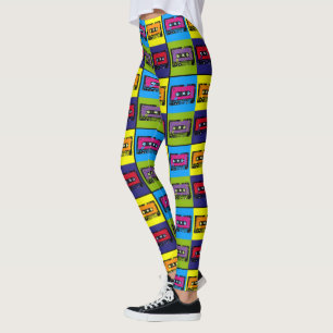 Leggings Cinta Cassette Retro Arte Pop de los 90