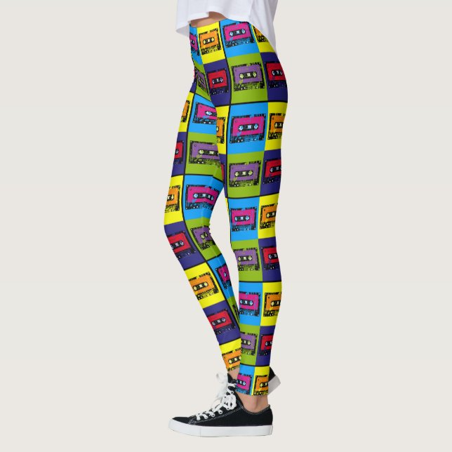 Leggings Cinta Cassette Retro Arte Pop de los 90 (Izquierda)