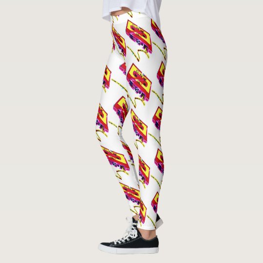 Leggings cinta de casete de los años 80