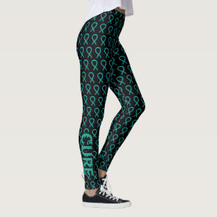 Leggings Cinta de Conciencia verde azulada Esperanza y Legg