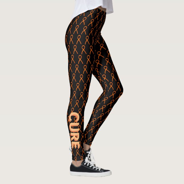 Leggings Cinta de concientización naranja Personalizado Pal (Derecha)