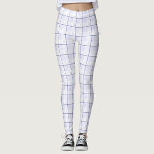 Leggings Cinta de Cuadros de Lavanda para la Conciencia del