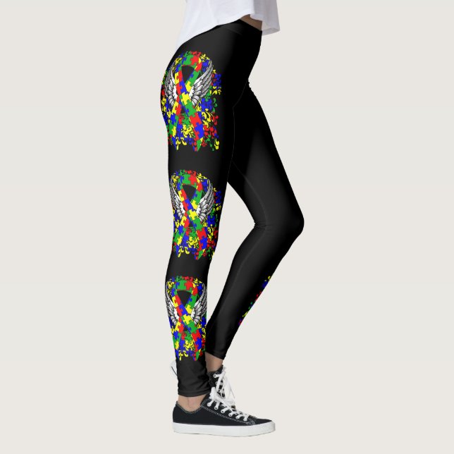Leggings Cinta De Rompecabezas Con Alas (Derecha)