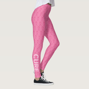 Leggings Cinta de Sensibilización Rosa: Piernas de cáncer