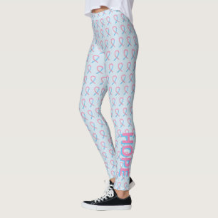 Leggings Cinta de sensibilización rosa y azul Palabras de a