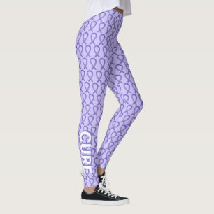 Leggings Cinta de sensibilización sobre el lavanda Leyendas