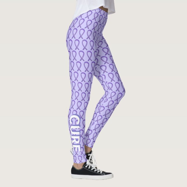 Leggings Cinta de sensibilización sobre el lavanda Leyendas (Derecha)