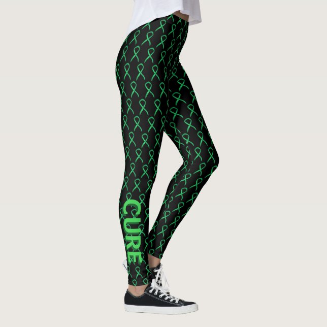 Leggings Cinta de sensibilización verde Personalizado de ar (Derecha)