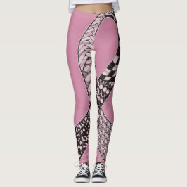 Leggings Cinta moderna de sensibilización sobre el cáncer d