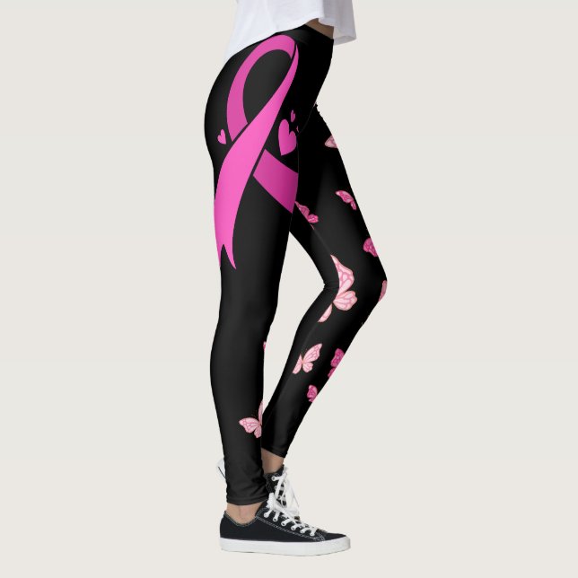 Leggings Cinta rosa Conciencia sobre el cáncer de mama (Derecha)