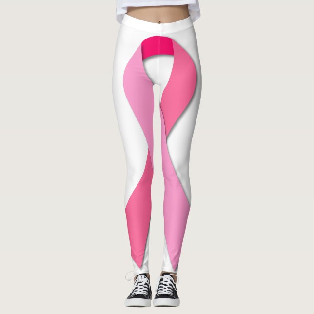 Leggings Cinta rosa para la sensibilización sobre el cáncer (Anverso)