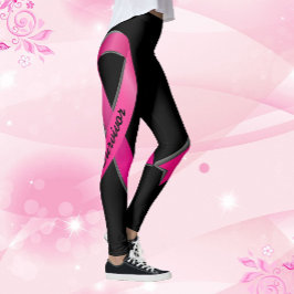 Leggings Cinta rosa personaliza a 2 sobrevivientes de cánce
