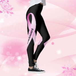 Leggings Cinta rosa Personaliza el nombre Soporte para el C