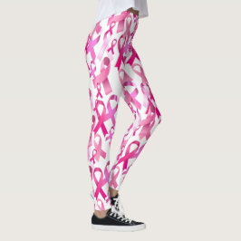 Leggings Cinta rosa Toss Bonito de sobreviviente de cáncer