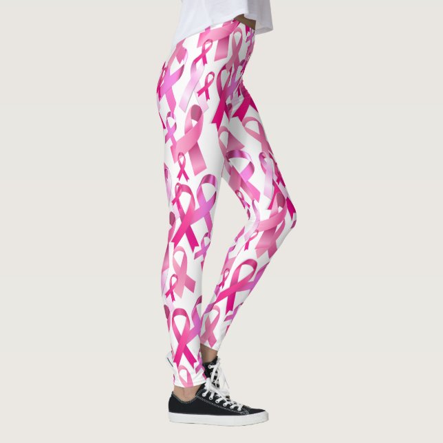 Leggings Cinta rosa Toss Bonito de sobreviviente de cáncer  (Derecha)