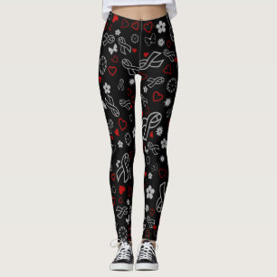 Leggings Cintas grises múltiples..Diabetes