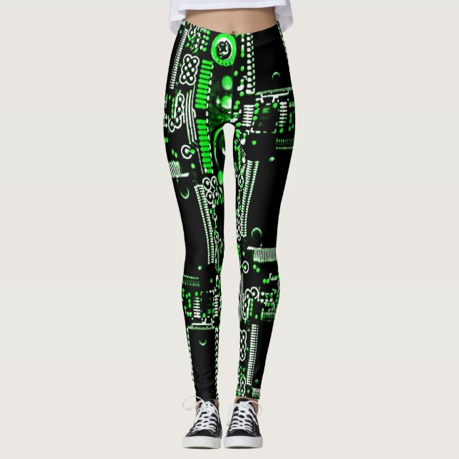 Leggings Circuito verde 2 en todas las leggantas (Anverso)