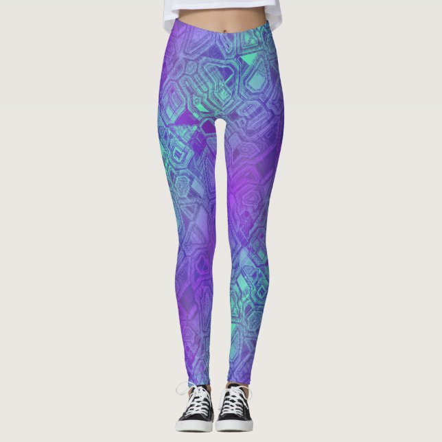 Leggings circuitos de caramelo - azul berry : (Anverso)