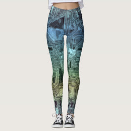 Leggings circuitos de caramelo - lima de limón: