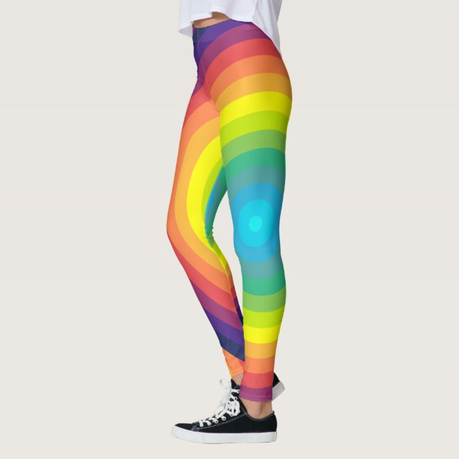 Leggings Círculo concéntrico arcoiris (Izquierda)