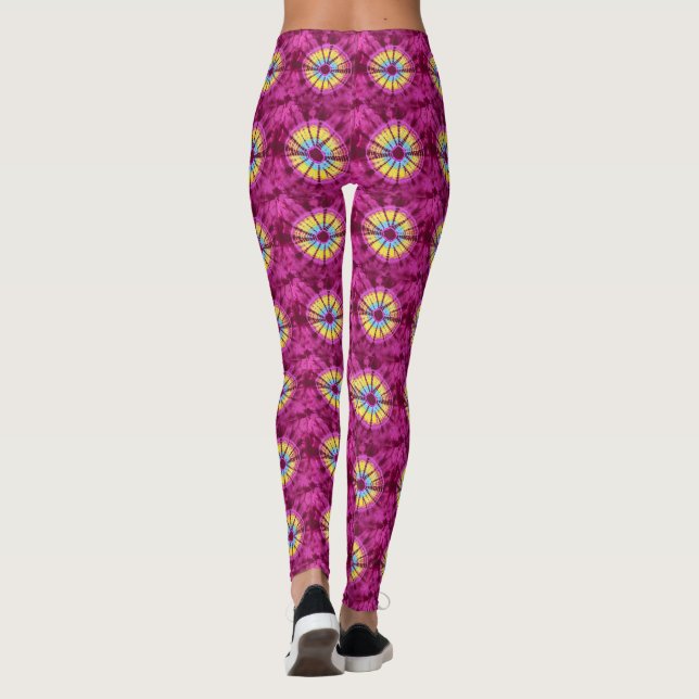 Leggings Círculo de batik hippie (Reverso)