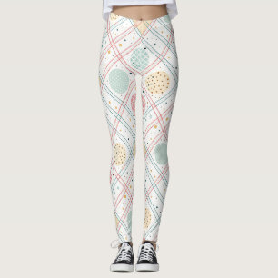 Leggings Círculo geométrico retro Abstracto de mediados d
