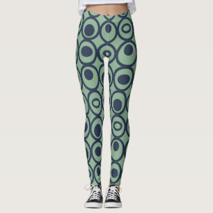 Leggings Círculos azules en círculos