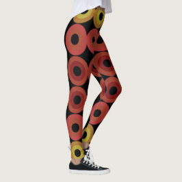 Leggings Círculos cálidos retro