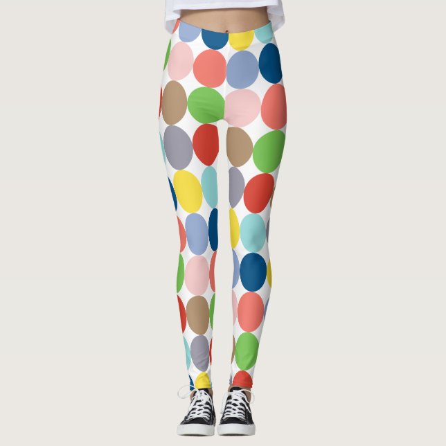 Leggings Círculos coloridos de color pastel (Anverso)
